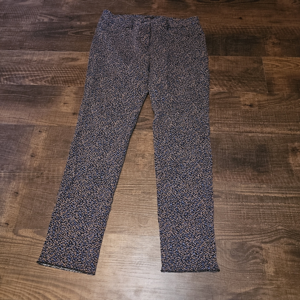J. McLaughlin Blue and Tan Straight Leg Pants